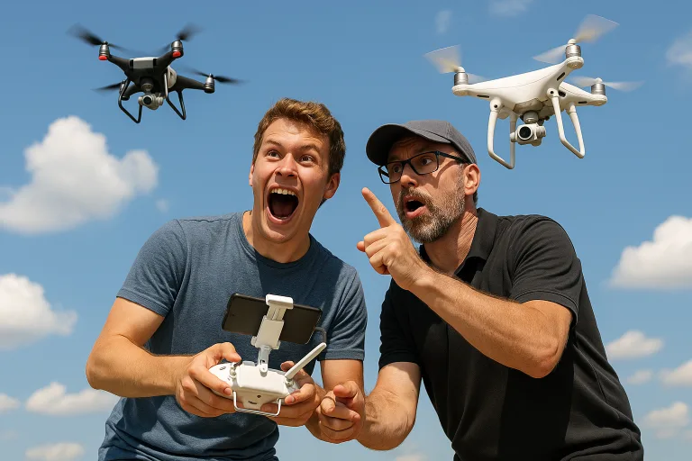 соревнование по управлению дроном между учениками